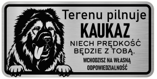 Pozornosť psov z nehrdzavejúcej dosky Kaukaz