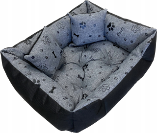 WBM Šijací ohrádka pre psa čierna, odtiene sivej 130 cm x 105 cm