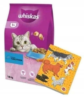 Granule pre mačky - Tuniaka dospelých Whiskas so zeleninou 14 kg + zadarmo