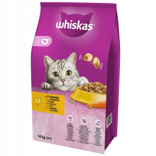 Granule pre mačky - Whiskas dospelý s kuracím mäsom 14 kg