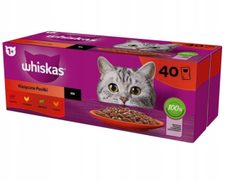 SÁČKY WHISKAS KRMIVO PRE MAČKY ZMES V Omáčke 40x85g