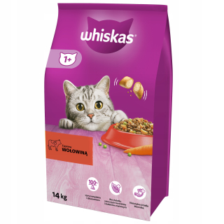 Whiskas suché krmivo hovädzie 14 kg