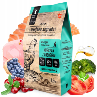 Wiejska Zagroda morka a kura 1,6 kg pre mačiatka