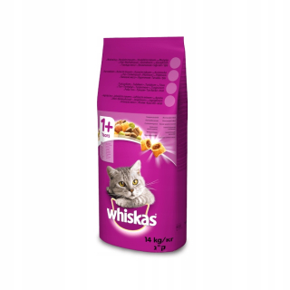Granule pre mačky - Whiskas pre dospelých a zelenina 14 kg