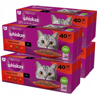 SÁČKY WHISKAS KRMIVO PRE MAČKY ZMES V Omáčke 40x85g