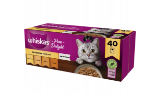 WHISKAS 40x85G HYDINA JEDLO JEDLO V ŽELÉ