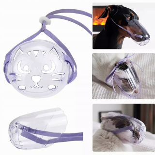 Náhubok pre psa - Pohodlný plastový papuľa pre mačku (1PC, 30 cm
