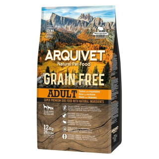 Suché krmivo pre psy granule - Zdravé oddané Arquivetu Turecko 12 kg