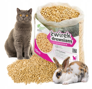 Podstielka pre mačky - Drevená vrh pre Cuvette pre mačku Hodent Cat 10 kg