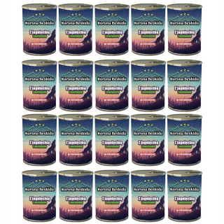 Konzervy mokré krmivo pre psa - [Set 20 ks] Korona Beskid s jahňacími 400G