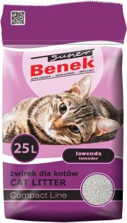 Podstielka pre mačky - Super Benek Compact Lavenda 25L vrh