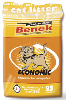 SUPER BENEK Ekonomická voňavá podstielka pre mačky 25L