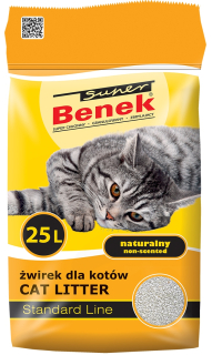 Podstielka pre mačky - Super Benek Natural Gravel 25L