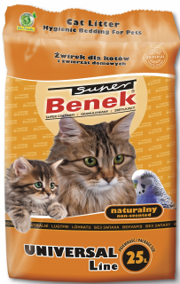 Podstielka pre mačky - Super Benek Natural Natural Collection 25L