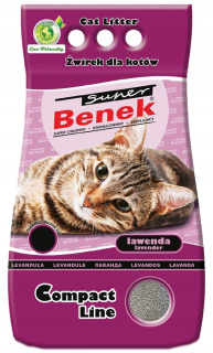 Podstielka pre mačky - Podstielka pre mačky Super Benek COMPACT LAVENDER 10l