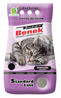 Podstielka pre mačky - Cat Gravel Super Benek Standard Lavender 10L