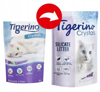 Podstielka pre mačky - Tigerino levanduľa/levanduľa 5L Silikónový vrh