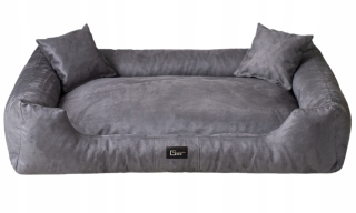 Exkluzívna pohovka pre psa Bed, odtiene sivej, 130 cm x 100 cm