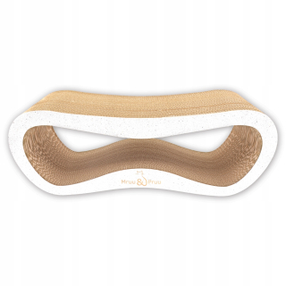 Nízke škrabadlo, škrabadlo Mruu&Pruu LEON do 60 cm BIELE MLNŻ LARGE